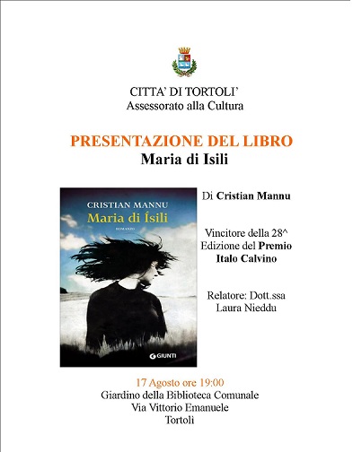 Presentazione del libro Maria di sili, vincitore del Premio Calvino 