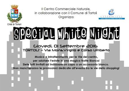 Special White Night gioved 1 settembre 